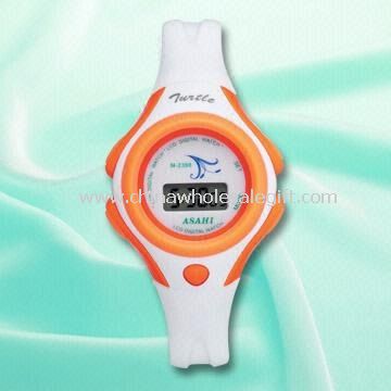 Childrens 5.5-digit LCD Watch with Plastic Strap
