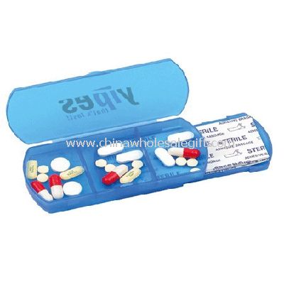 Travel Pill box with Bandage Dispenser