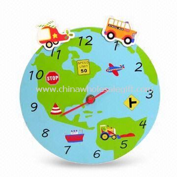 Wall Clock for Children Made of MDF Material