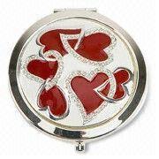 Metal Cosmetic Mirror with Diamond Decoration