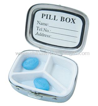 Stainless Iron plastic Pill Box