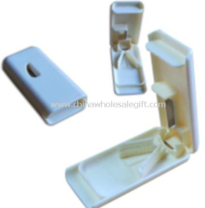 plastic pill box and pill cutter