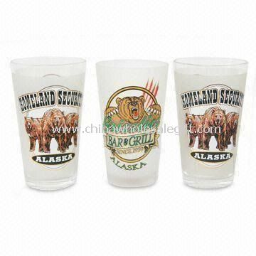 Printed beer glass