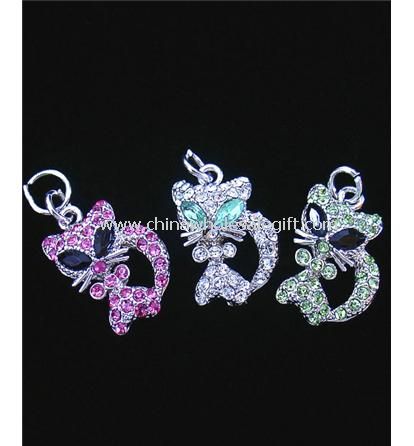 Crystal Cat Charm