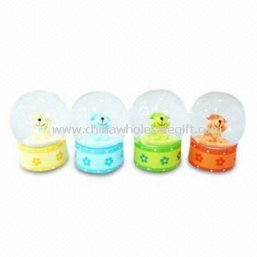 Water Ball Globe for Gifts Made of Polyresin and Glass