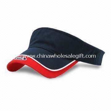 100% Cotton Twill Sun Visor Cap with Adjustable Back