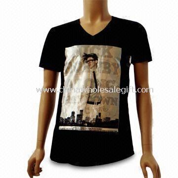 Mens T-shirt  Made of Cotton with Rubber Printing
