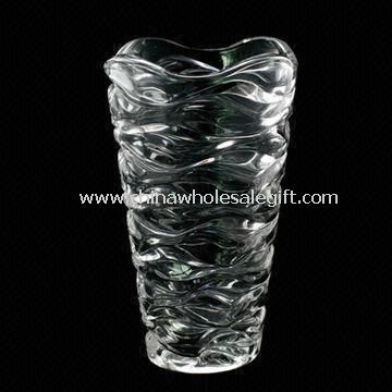 Machine Press Glass Vase for Centerpiece