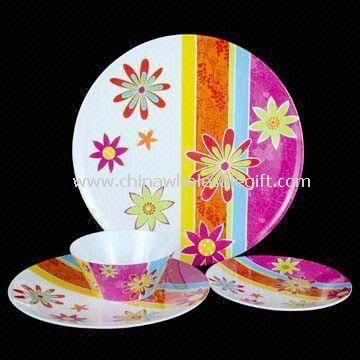 Heat-resistant Dinner Set Includes Platter, Side Plate, Dinner Plate and Salad Bowl