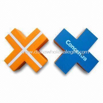 PU Foam Toys with Cross Stress Ball Design