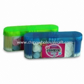 Five-in-one Cosmetic Set with 10 Pieces Cotton Balls and 20 Pieces Safety Buds