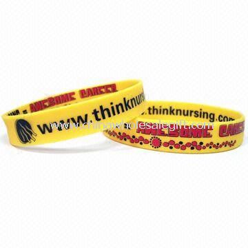 Silicone Bracelet for Promotion, Various Designs Available