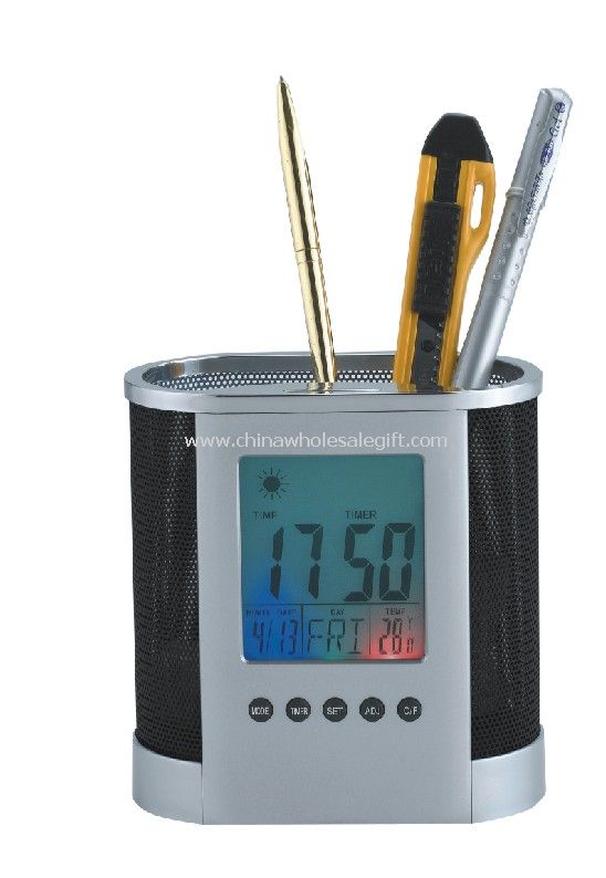 Colorful LED-backlight Calendar Penholder