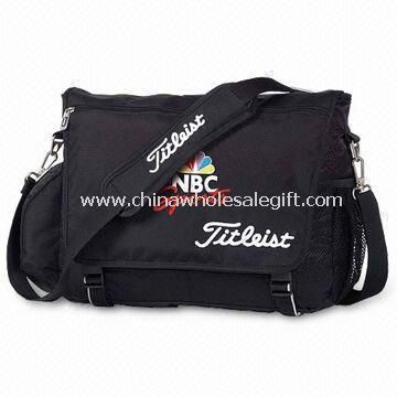 Messenger Bag with Two Side Mesh Pockets and Main Zippered Compartment