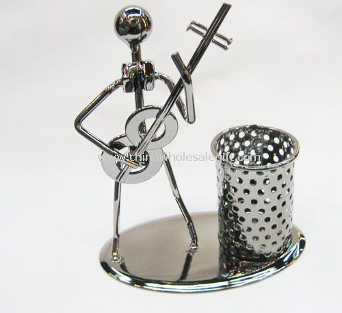 Iron Musician with Pen Holder