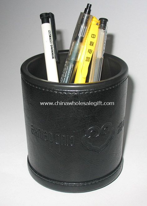Plastic and PU Pen Holder