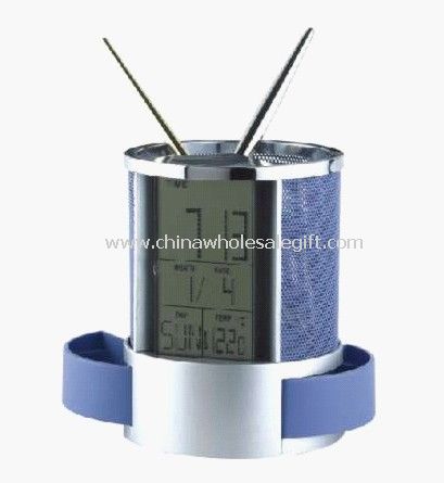 Pen Holder clock calendar