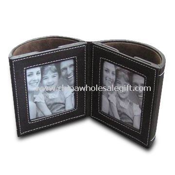 PU Leather Photo Frame Pen Holder