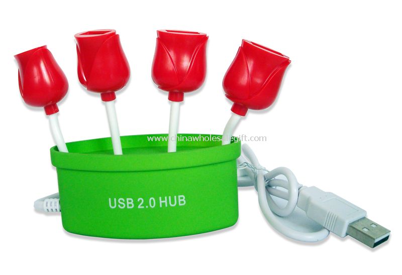 flower 4 Ports USB Hub