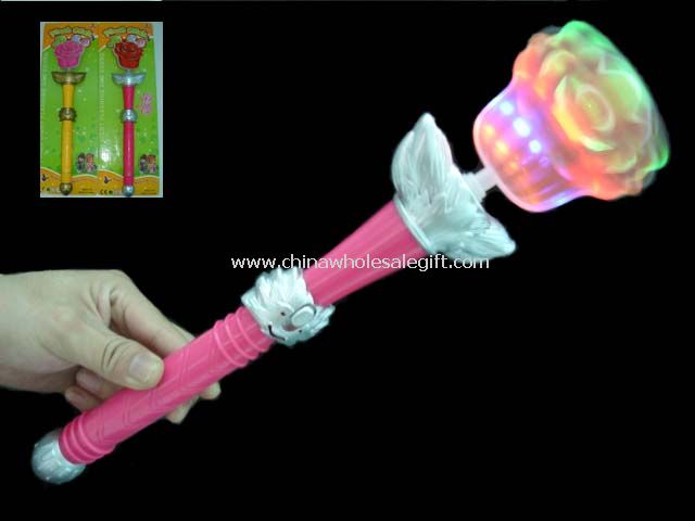 Flashing Rose Spinner Stick W/Music
