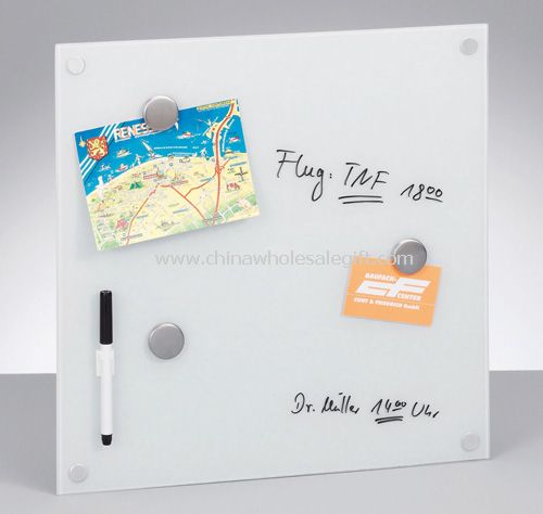 Glass memo board for office