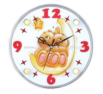 Glass surface clock
