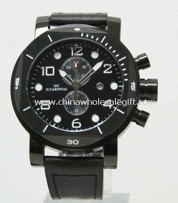 Genuine Leather Chronograph Watch