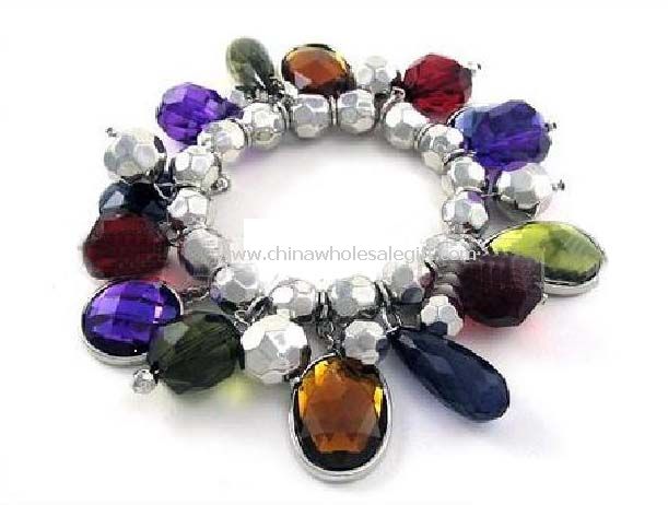 Acrylic Colored Bead Bracelet