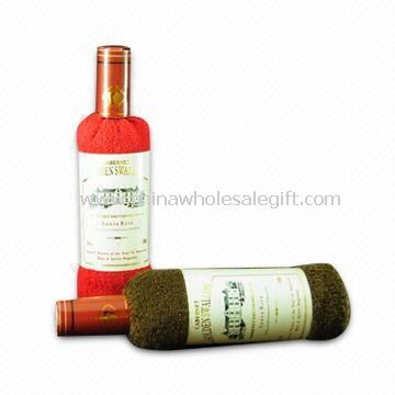 Wine Bottle-shaped Towels