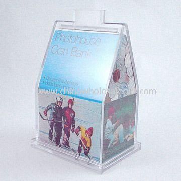 Acrylic Photo House Coin Bank