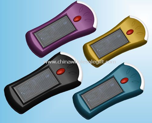 LED solar power flashlight