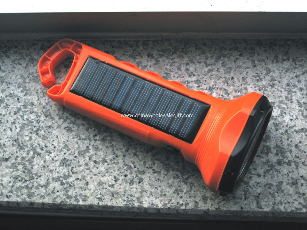 white LED Solar Flashlight