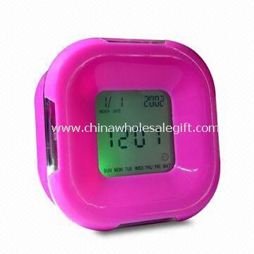 Four-sided Plastic LCD Clock