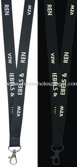 Polyester Lanyard with Glow In Dark Logo