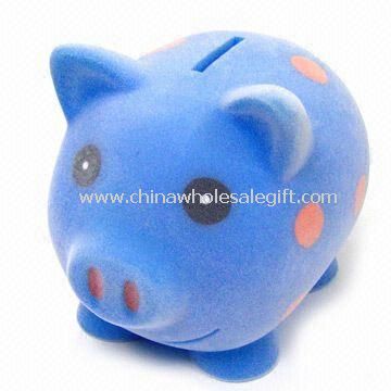 Plastic Fuzzy Pig Savings Bank