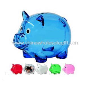 Plastic piggy bank with custom-made logo printing