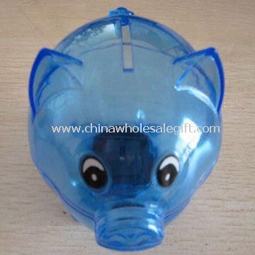 Semi-transparent Plastic Piggy Coin Bank