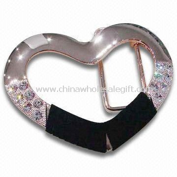 Belt Buckle Made of Zinc Alloy and Rhinestone