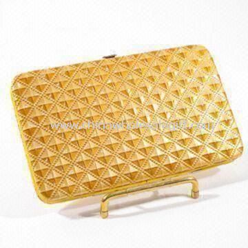 Womens Flat Frame Wallet Made of PU/Genuine Leather