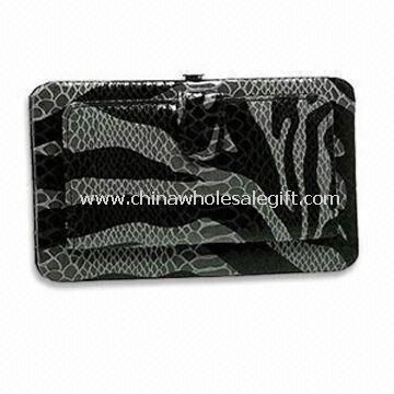 Womens Flat Wallet Made of PU, PVC or Genuine Leather