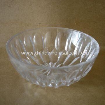 Crystal Clear Plastic Salad Bowl