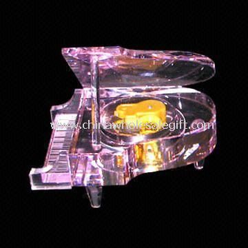 Crystal Piano with Music Box Inside