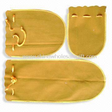 Jewelry Pouch in 3 Sets Made of Woven Flock