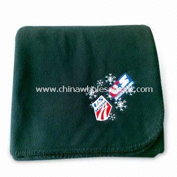 Embroidered Logo Travel/Picnic/Gift Blanket Made of Anti-pilling Polar Fleece