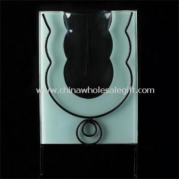 U-Shaped Vase with Metal Stand