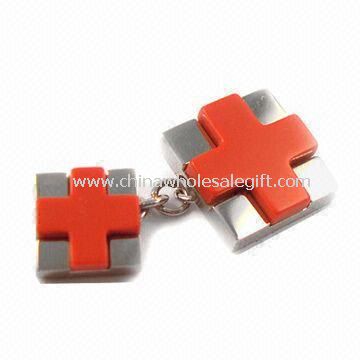 316L Stainless Steel Cuff Links with Semi-precious Stone