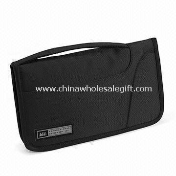 Travel Document Organizer with Eight Interior Card Pockets