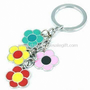 Flower-designed Metal Keychain