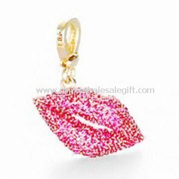 Lips-shaped Metal Keychain