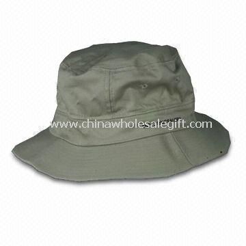 Bucket Hat Made of Waxed Cotton and Flannel